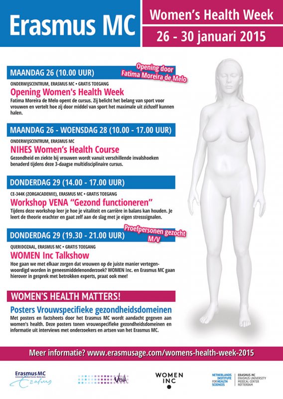 Erasmus MC - drukwerk Women's Health Week